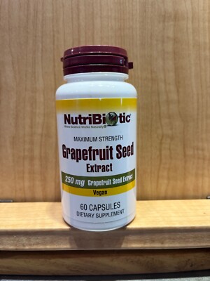 NutriBiotic Grapefruit Seed Extract 250 mg  60 Capsules Egg / Gluten-Free