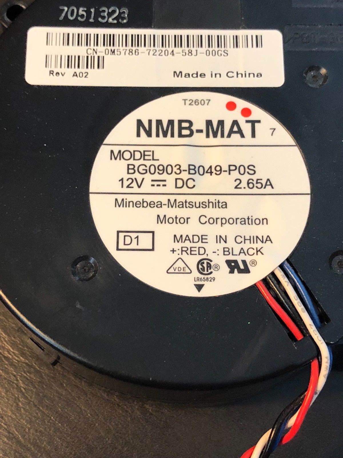 5-PIN Fan Dell OptiPlex GX280 T5098 T2607 NBM-MAT BG0903-B049-P0S  GUC  B23