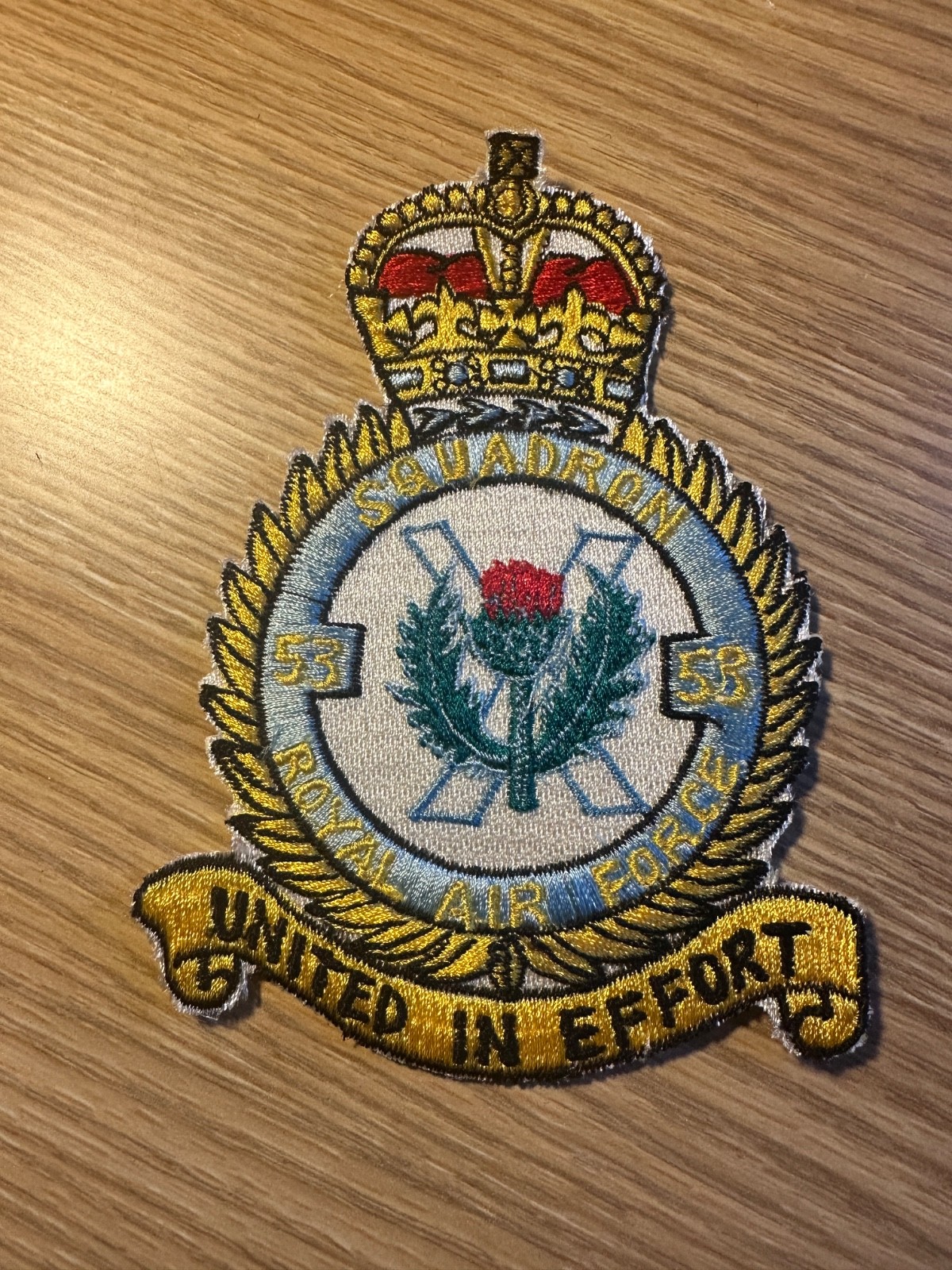 Vintage Royal Air Force RAF Squadron 53 Patch