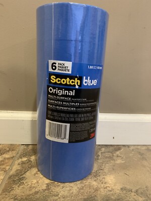 Scotch Blue Original 3M Multi-Surface Painter s Tape 6-Roll 1.88  Width x 60 Yds