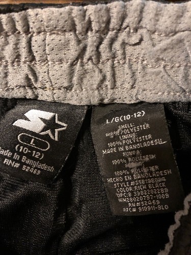 Starter Boys Or Girls Black Soccer Athletic Shorts Size 10-12 Youth GUC
