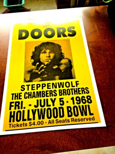 The Doors. 14X22 concert poster, Full Color, Hollywood Bowl July 5th, 1968, MINT