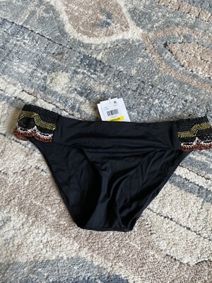 nwt Becca by Rebecca Virtue medium black bikini bottom MSRP: $58