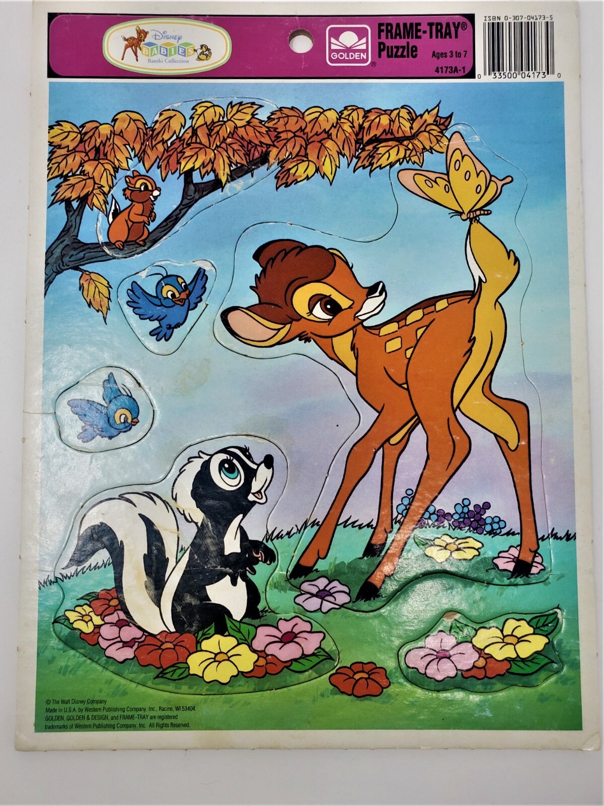 WALT DISNEY'S Bambi ロビーカード　2枚セット Vintage Golden Walt Disney Babies Bambi Collection Frame