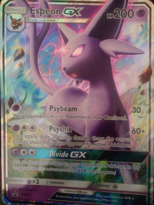 Collectible Card Games Espeon Gx Sm35 Holofoil Mint Pokemon Card