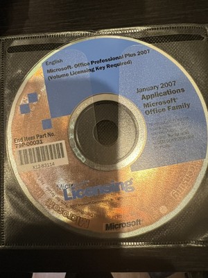 Office Pro Plus 2007 NO PRODUCT KEY