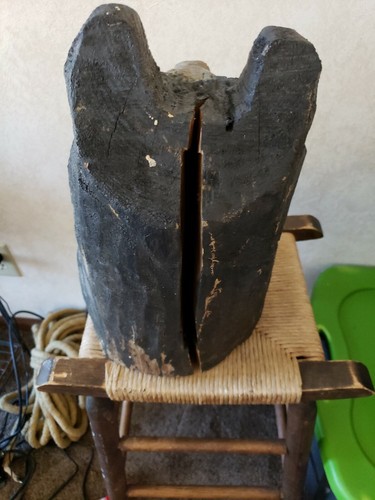 Black Bear antique hand carved wooden bear