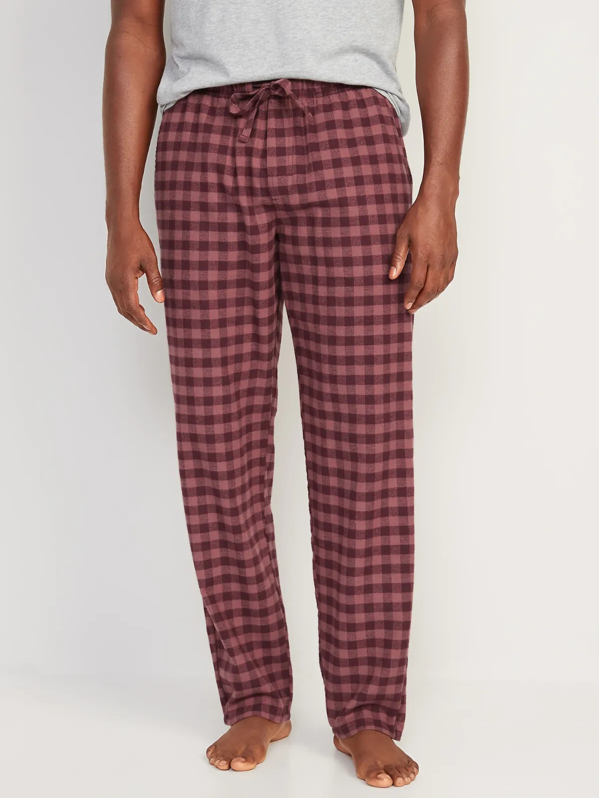

Фланелевые пижамные штаны NWT Old Red Plum в мелкую клетку для сна, мужские XS L XL XXL, Red plum gingham
