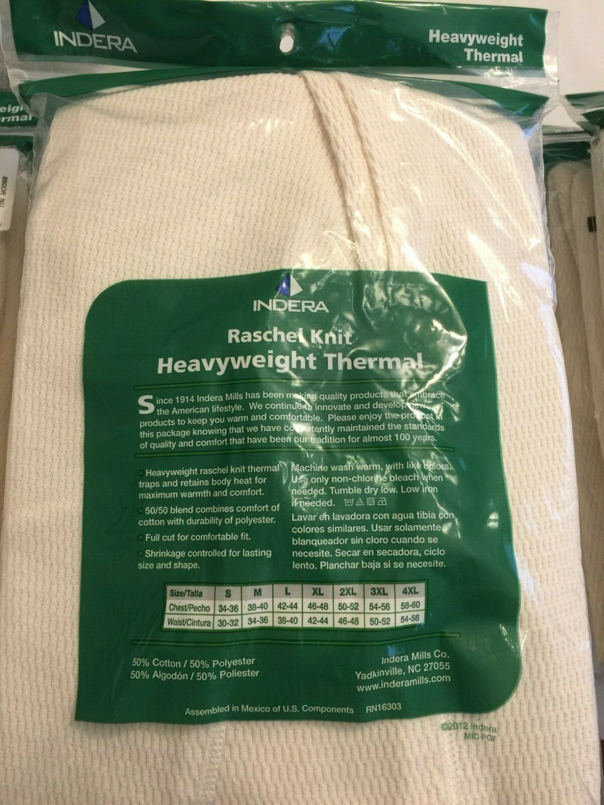 NWT Men Indera Heavyweight Thermal Waffle Base Layer Bottom Drawers Natural Pant