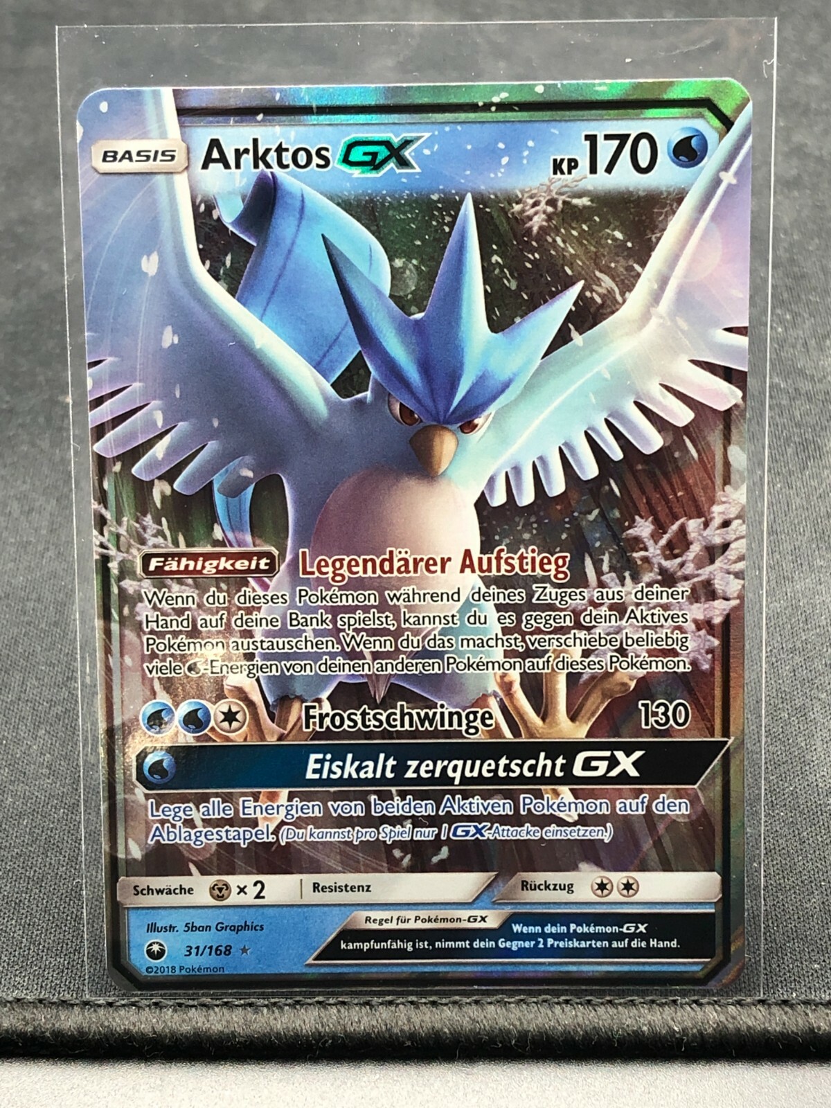 Arktos GX 31168 Holo Near Mint Pokemon Deutsch