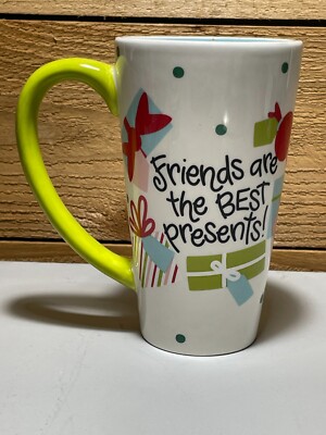 Coton Colors 18oz FRIENDS ARE THE BEST PRESENTS Tall Christmas Latte Mug
