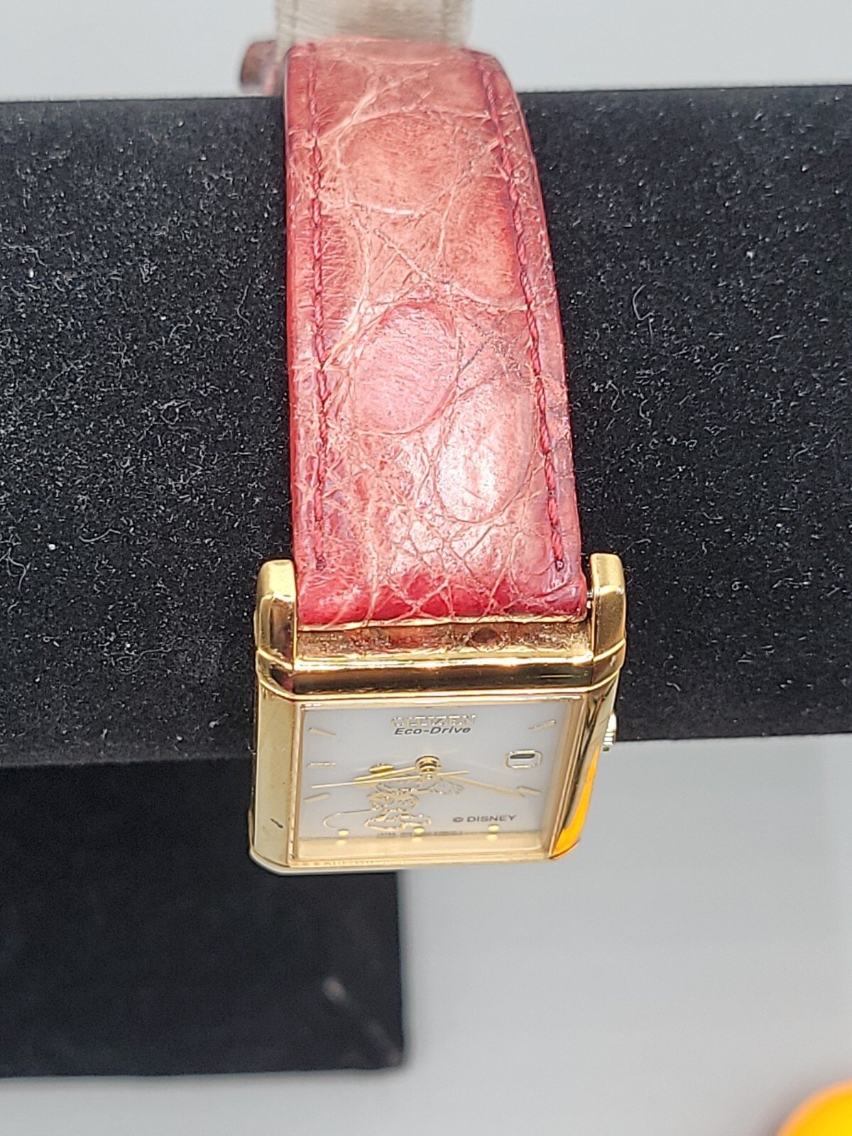 Citizen Disney Eco-Drive Watch Ladies Mickey Mouse 25mm MOP Dial Gold Tone Day 