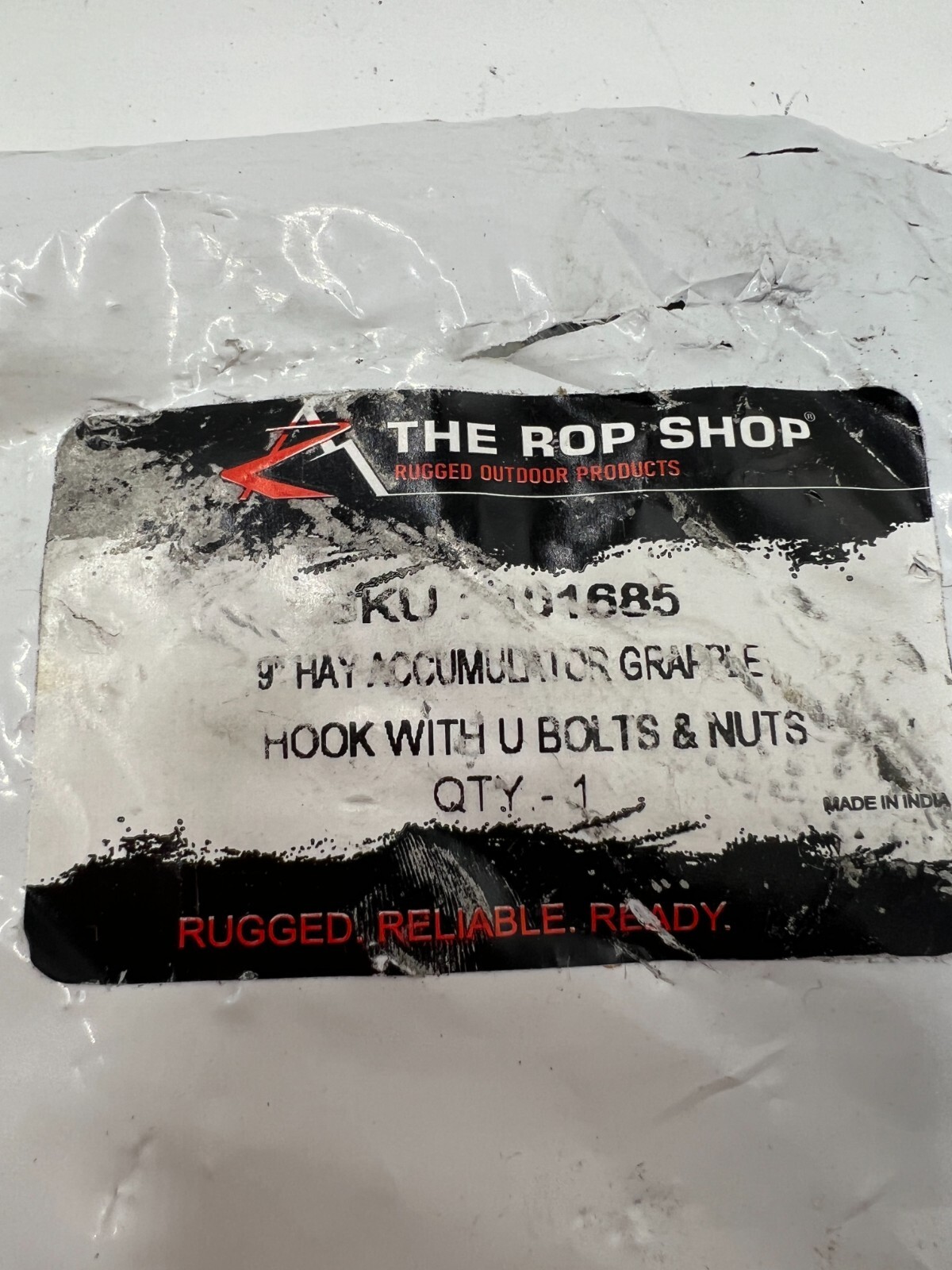 The Rop Shop 9" Hay Accumulator Grapple Hook with U-Bolt & Nut 101685