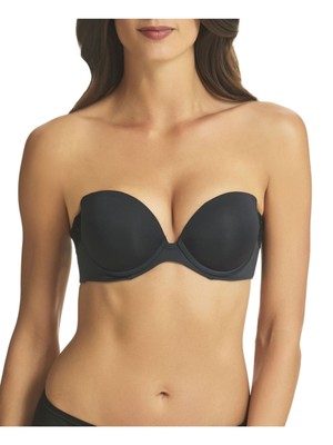 

FINE LINES Intimates Черные литые чашки Средняя поддержка Низкая без бретелек, Черный, RL138