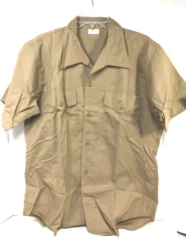 Vietnam Usmc Khaki Shirt Short Sleeve Us Xl