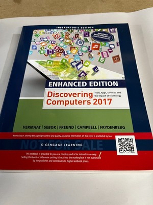 Discovering Computers 2017 Instructor's ed. 978-1305660922