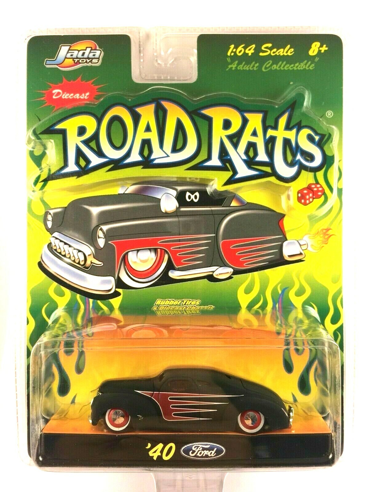 Jada Road Rats Black 1940 Ford Lead-Sled 1:64 - Cool Rat Rod