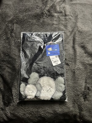 NEW Kaws X Uniqlo UT  (T-Shirt Black Men's Size X-Large) IN HAND!!