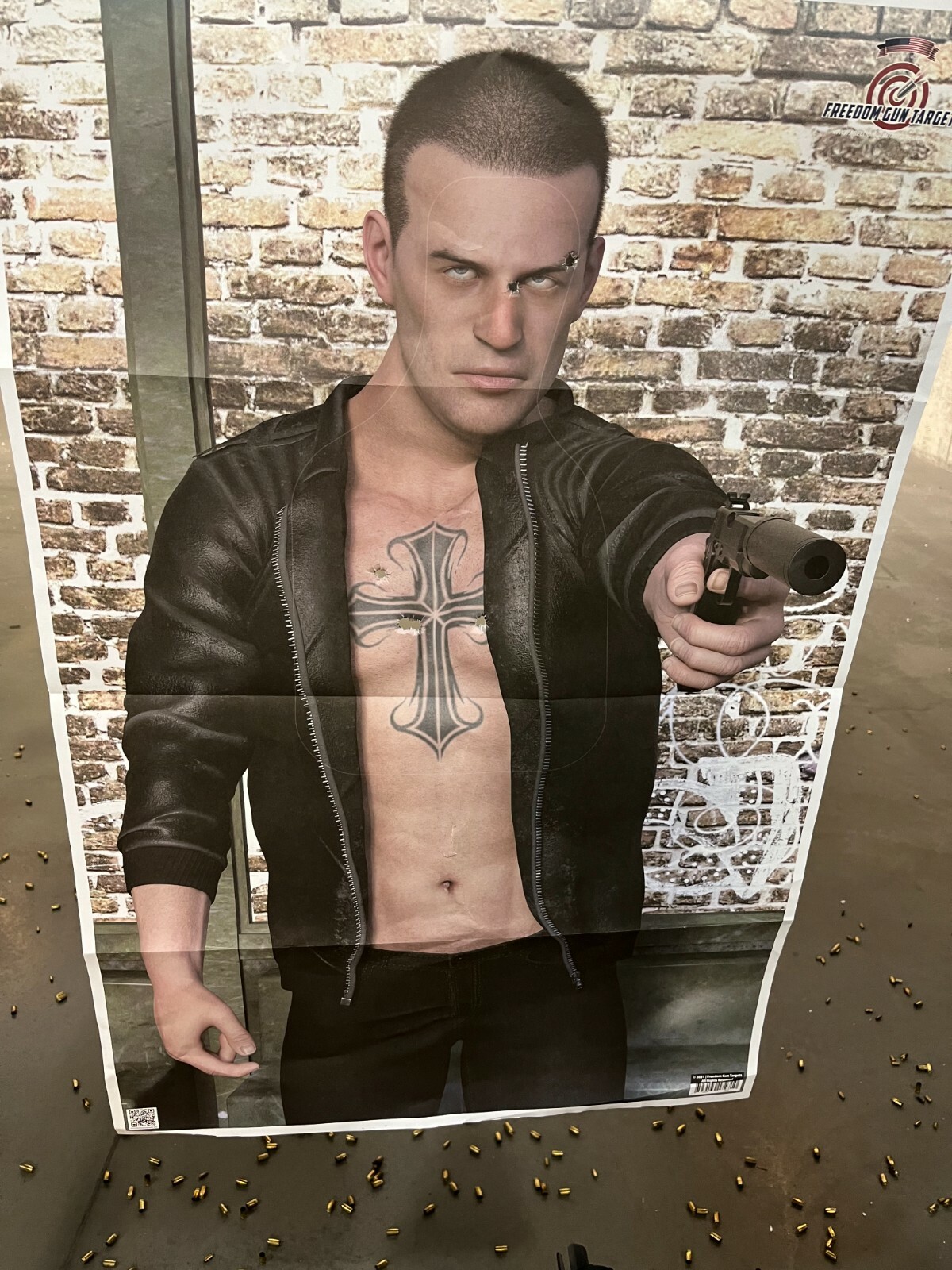 25x 3D Paper Shooting Targets Range Rifle Pistol Gun Threat Vitals Outline 23x35