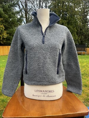 American Eagle Pullover, Vintage, Y2K , Fleece Grey/ Navy