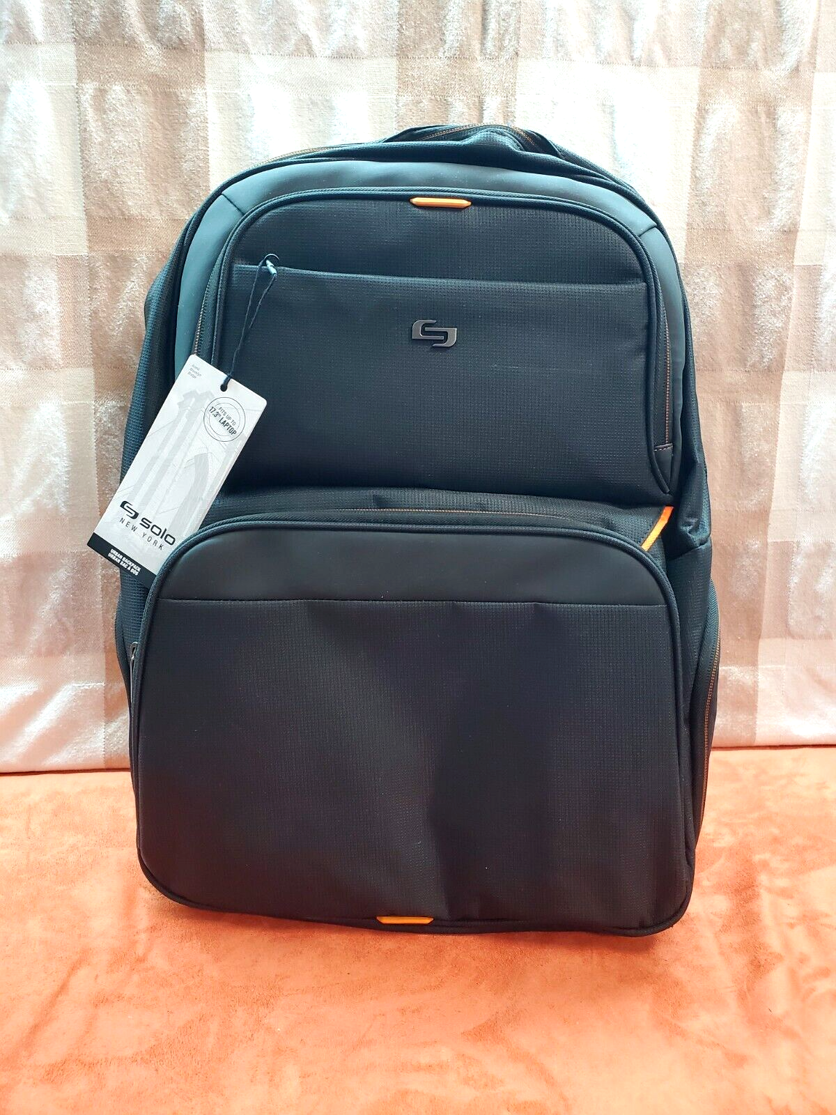 Solo New York Urban 17.3" Laptop Backpack - Black/Orange