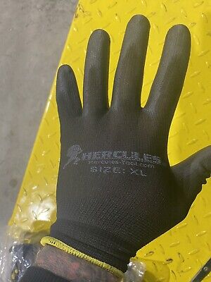 12 Pack Polyester Mechanics Gloves Dipped w/ Latex light weight HERCULES TOOL