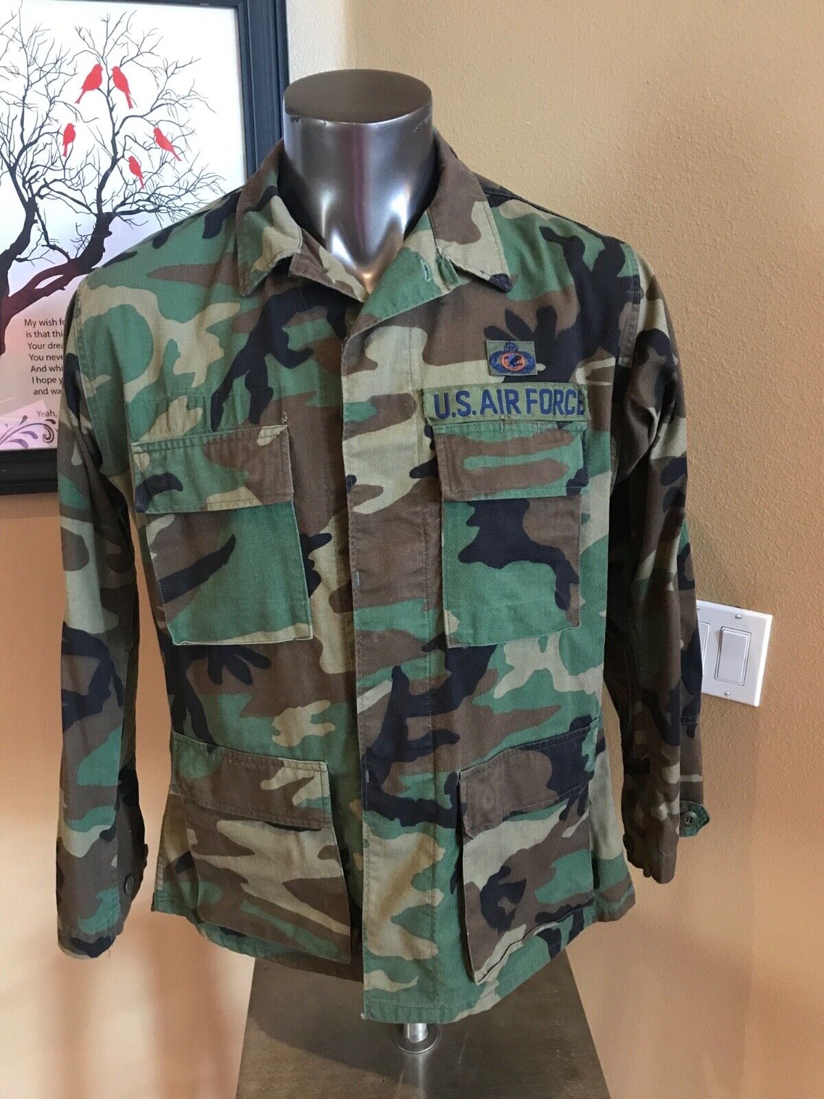 Vtg 90s USAF Woodland Camo BDU Coat Combat Jacket Medium Vtg 90s USAF Woodland Camo BDU Coat Combat Jacket Medium