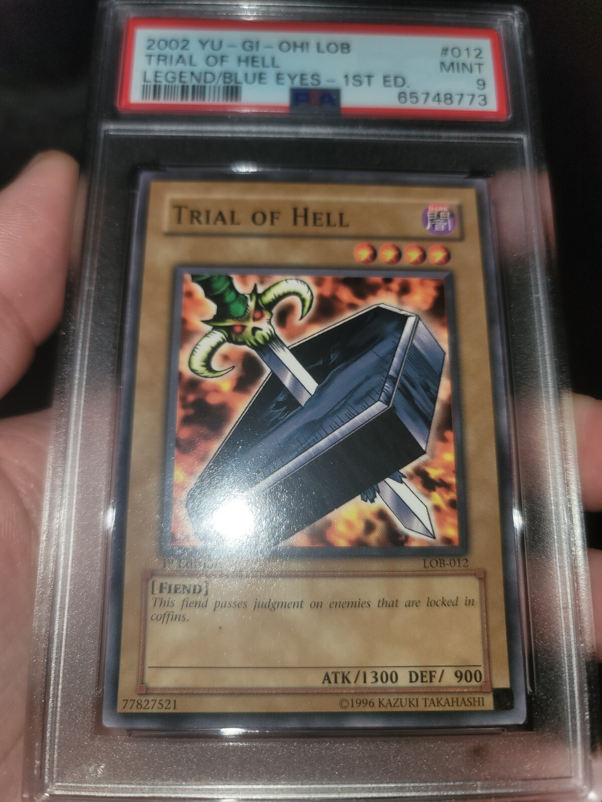 Psa Graded Yugioh Trial Of Hell 1st Edition Legend Of Blue Eyes White Dragon