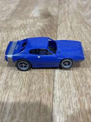 Tyco Dodge Charger Met. Blue Silver Rare Slot Car