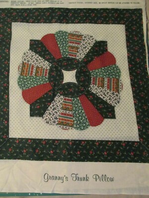 Cranston VIP Print Granny's Trunk Dresden Pillow Panel Cotton Green 