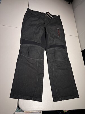 X Element Jeans Men's 38x32 Black Advanced Motorcycle Gear Denim Knee Pads 38x34