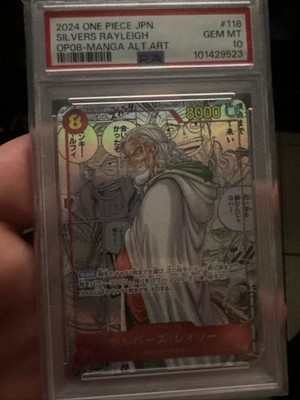 PSA 10 Silvers Rayleigh OP08-118 Manga Alt Art SEC ONE PIECE