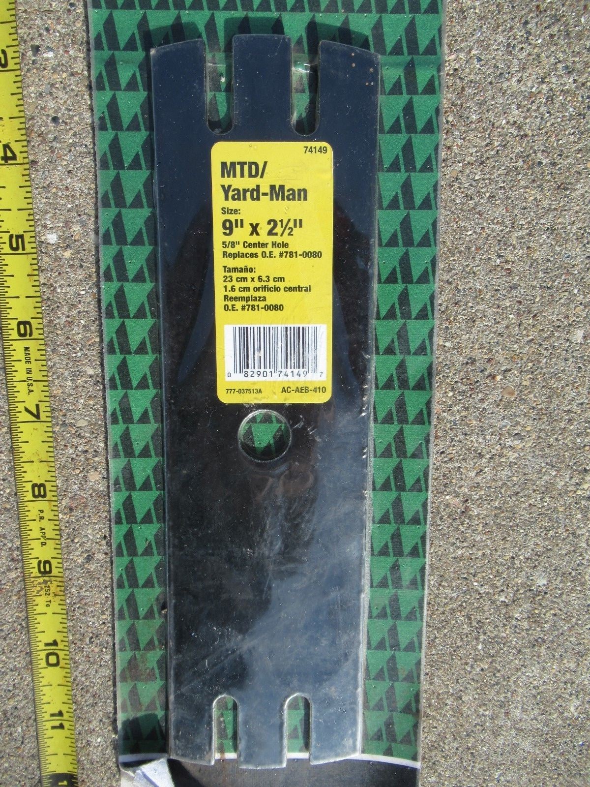 New Ace Edger BLADE 74149 for MTD / Yard Man Edger replaces 781-0080
