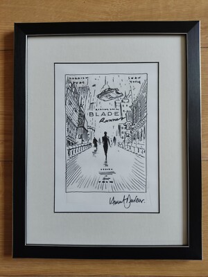 Blade Runner Laurent Durieux Signed OG Sketch Pencils / Ink Framed Mondo BNG