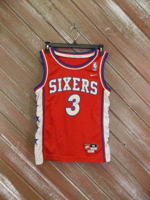 iverson sixers #3 jersey basketball boys size medium.