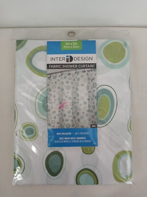 Inter Design Kiko Easy Care Fabric Shower Curtain 72 x 72'' Polyester