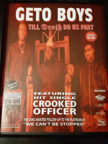 Geto Boys Til Death Do Us Part Rare Original Promo Poster Ad