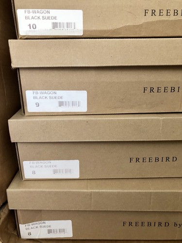 Pre-owned Freebird By Steven Wagon Boot Black Suede Boho Msrp $350 Sz 6 Or 8