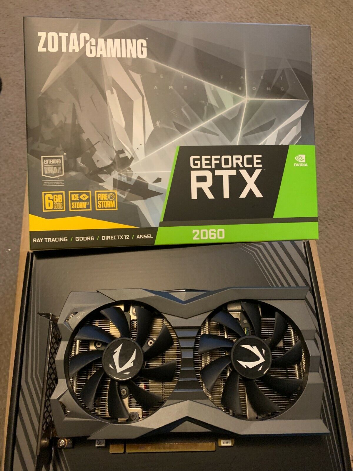 ZOTAC GAMING NVIDIA GeForce RTX 2060 GPU 6GB Graphics Card ZOTAC GAMING NVIDIA GeForce RTX 2060 GPU 6GB Graphics Card