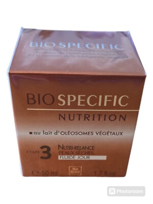 Yves Rocher 3 Bio Specific Nutrition Day Fluid Nutri-boost Dry Skin 1.7 fl oz 