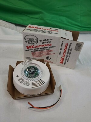 BRK 100S-120V AC Smoke Detector w Strobe-16692--P8756 Codes