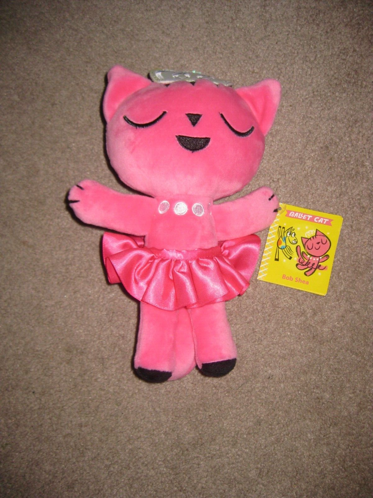 NWT Ballet Cat Plush Stuffed Pink Tutu Ballerina Crown Princ