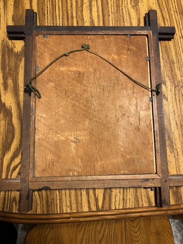 Vintage Black/white Framed Picture - Little Girl With Flower Basket