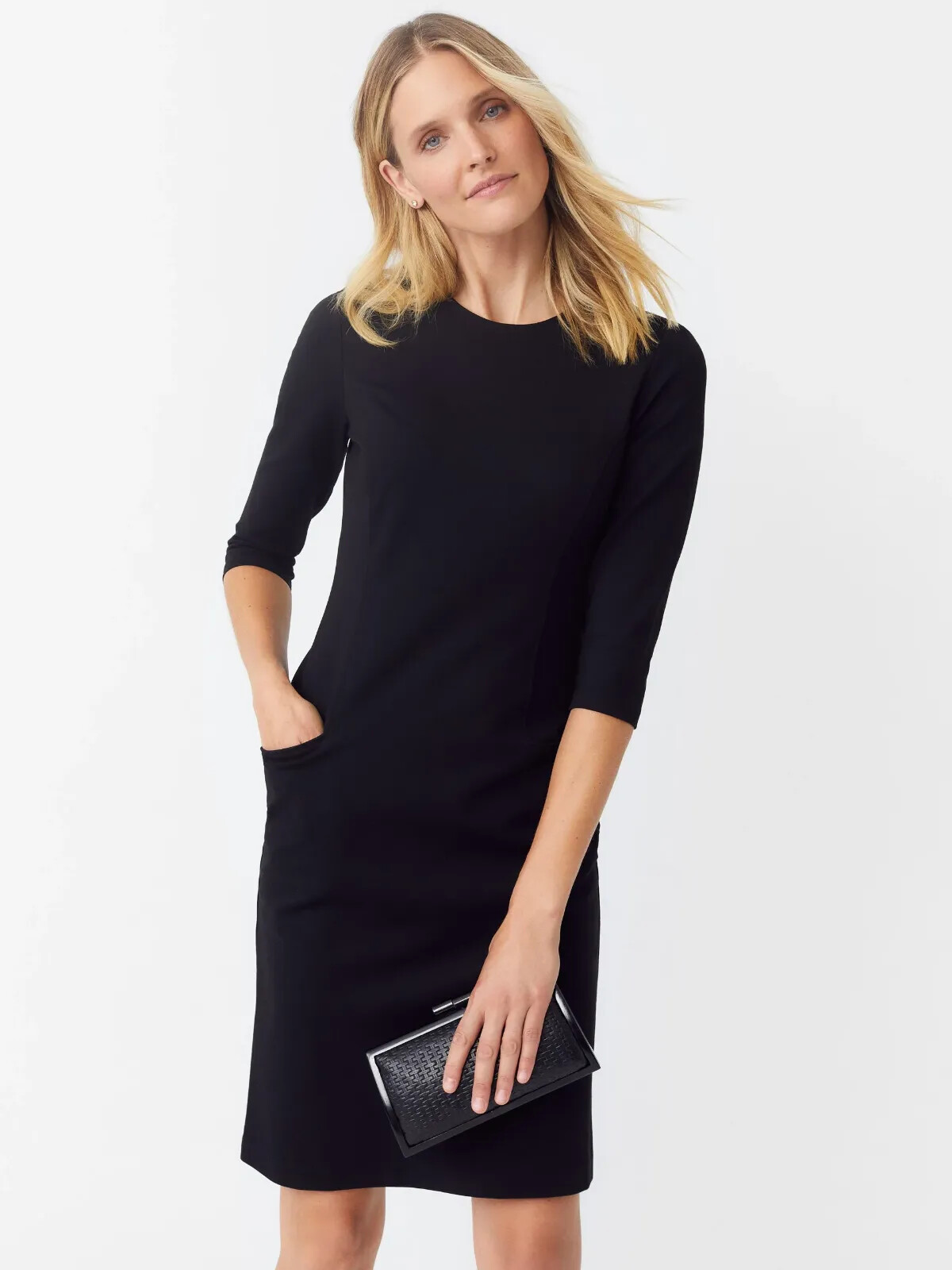 Pre-owned J. Mclaughlin Catalyst Dress In Winter Navy