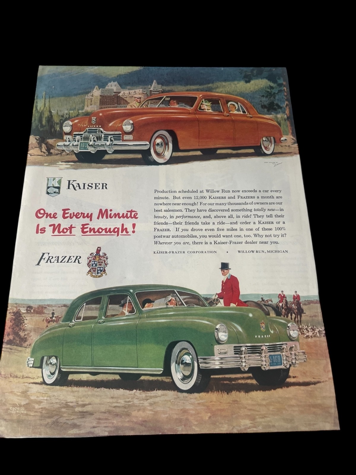 Kaiser - Frazer automobile car magazine advertisement 1950s