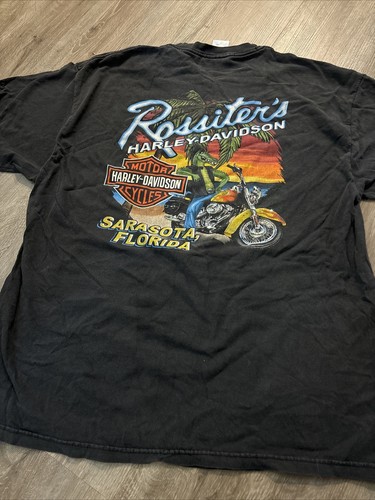トップス 2014's HARLEY-DAVIDSON Skul Tee Shirt L Harley-Davidson Men's Skull Lightning Crest Graphic Long