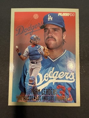 Mike Piazza 1994 Fleer #21 Los Angeles Dodgers Team Leaders See Photos
