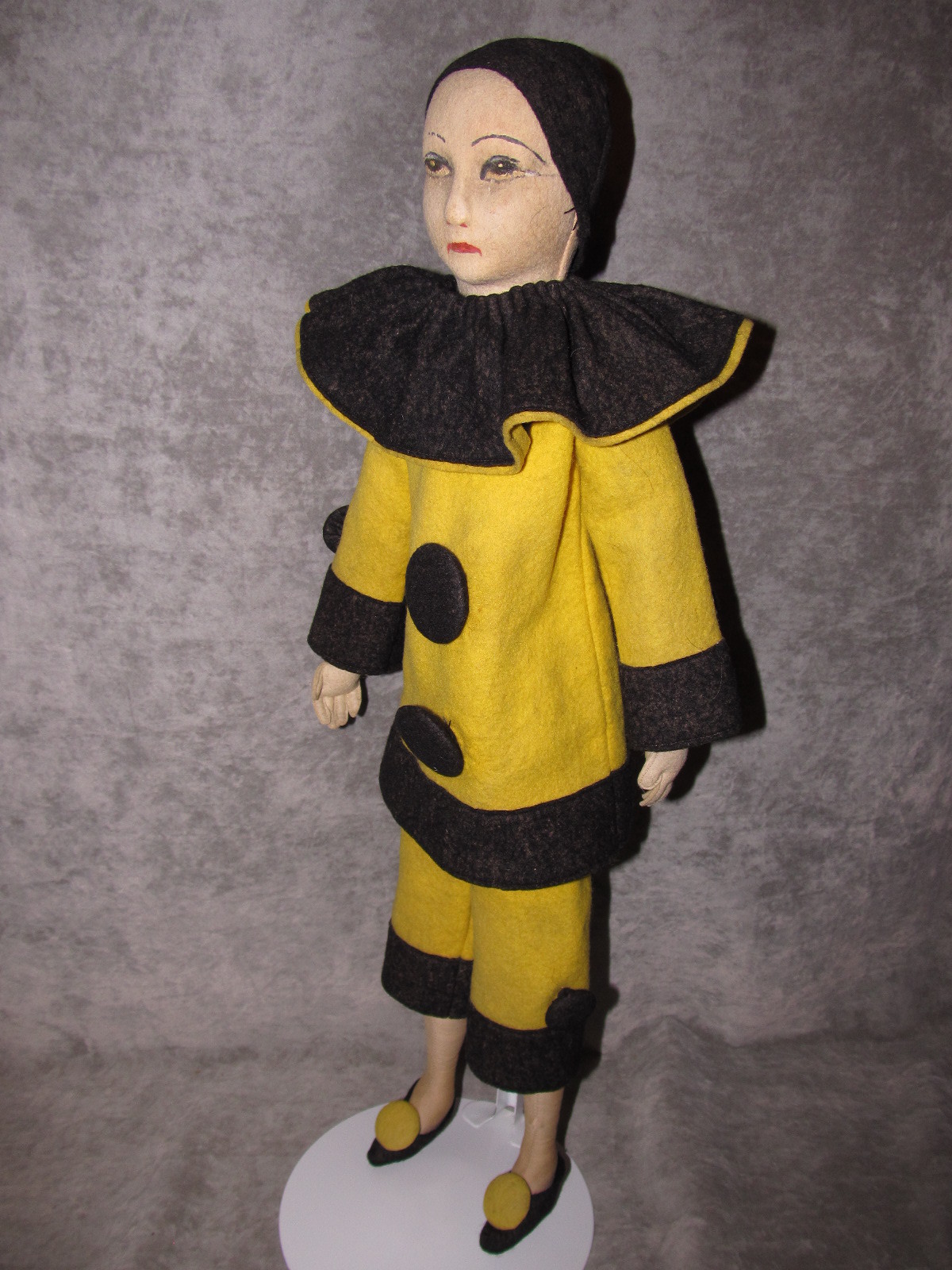 23” Pierrot Boudoir Doll~Original~Circa 1920s~Beautiful~Lenci or Similar Maker