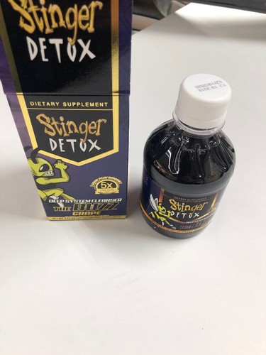 Stinger 1-Hour Detox Liquid Drink 5x Strength Grape 8oz 2PK Buzz Cleanser Weight