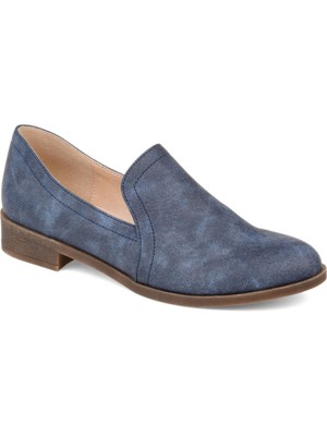 

JOURNEE COLLECTION Женские синие состаренные лоферы без шнуровки Kellen Comfort, Синий, KELLEN-LOAFER